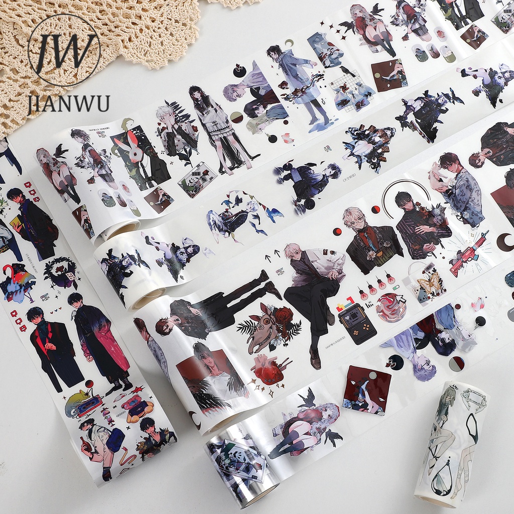 Băng Keo Dán Trang Trí Sổ Tay/Sổ Tay In Hình Nhân Vật Hoạt Hình DIY