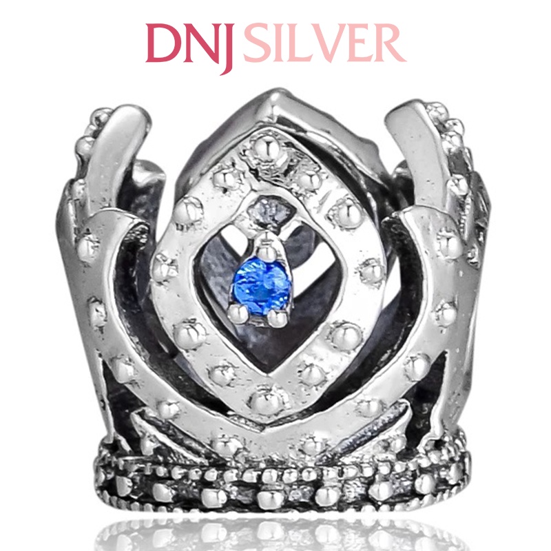 Charm bạc 925 cao cấp, hàng chuẩn bạc - Charm Disney Elsa crown openwork thích hợp để mix vòng tay charm - DN297
