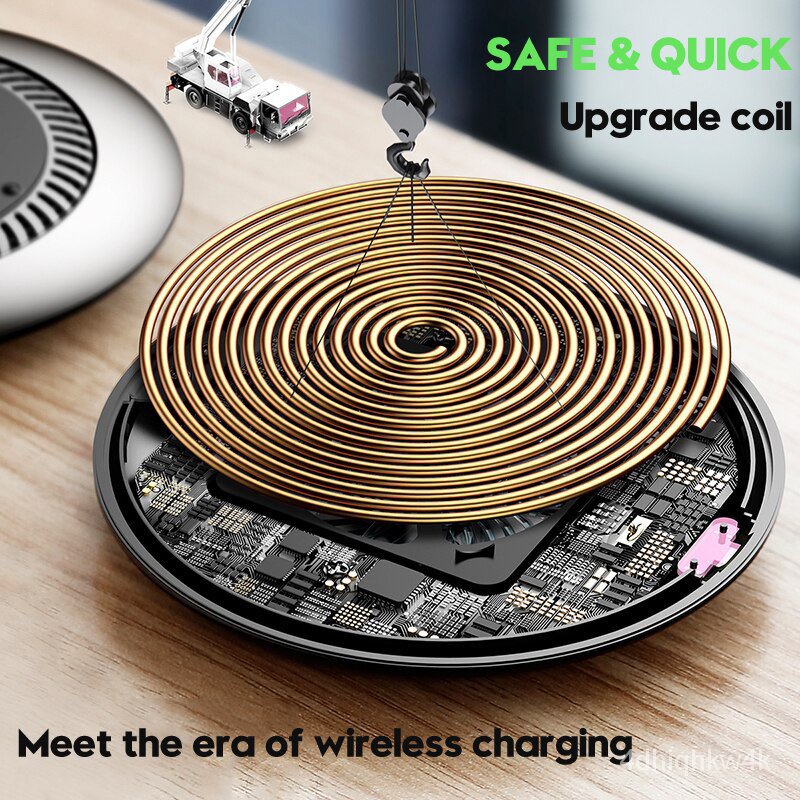 Sạc không dây cho iPhone X XS Max/ S9 Note 9 Baseus Automatic Radiating Wireless Charger Qi Fast Wireless Charging Pad