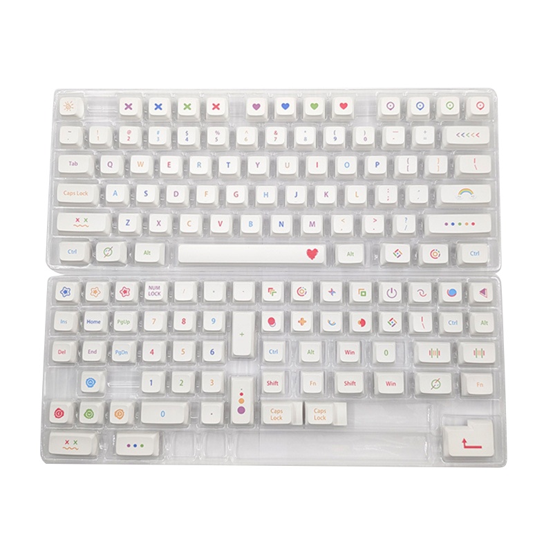 Bộ Phím Rời PBT 137 Phím Hình Cậu Bé Bút Chì Màu Dễ Thương Cho Cherry GMMK Pro