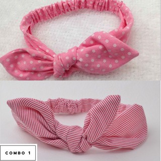 Combo 2 băng đô tai thỏ cho bé