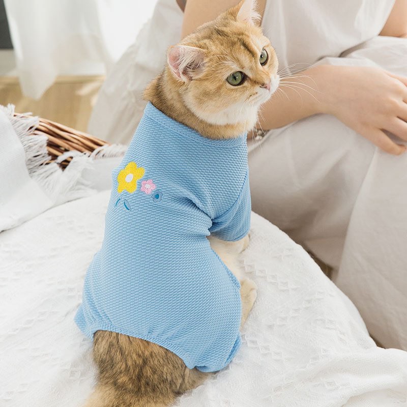 áo liền quần (jumsuit) thêu hình dành cho chó mèo