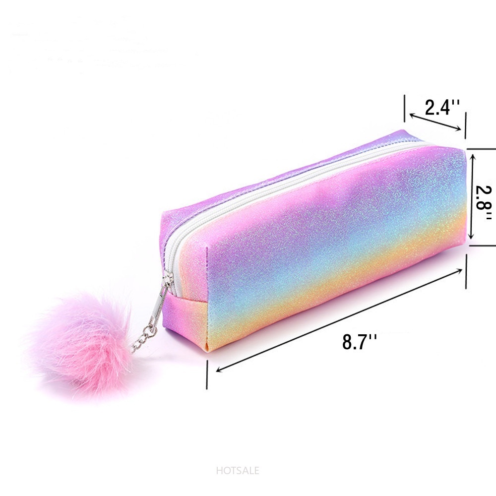 Túi Đựng Bút Màu Cầu Vồng Lấp Lánh Xinh Xắn