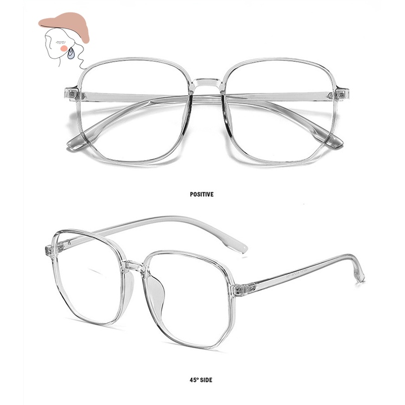 Kính Cận Trong Suốt Chống Bức Xạ Ánh Sáng Xanh Kiểu Hàn Quốc Cho Nữ