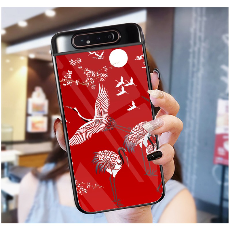Ốp Lưng SAMSUNG A80 mặt kính cường lực cao cấp