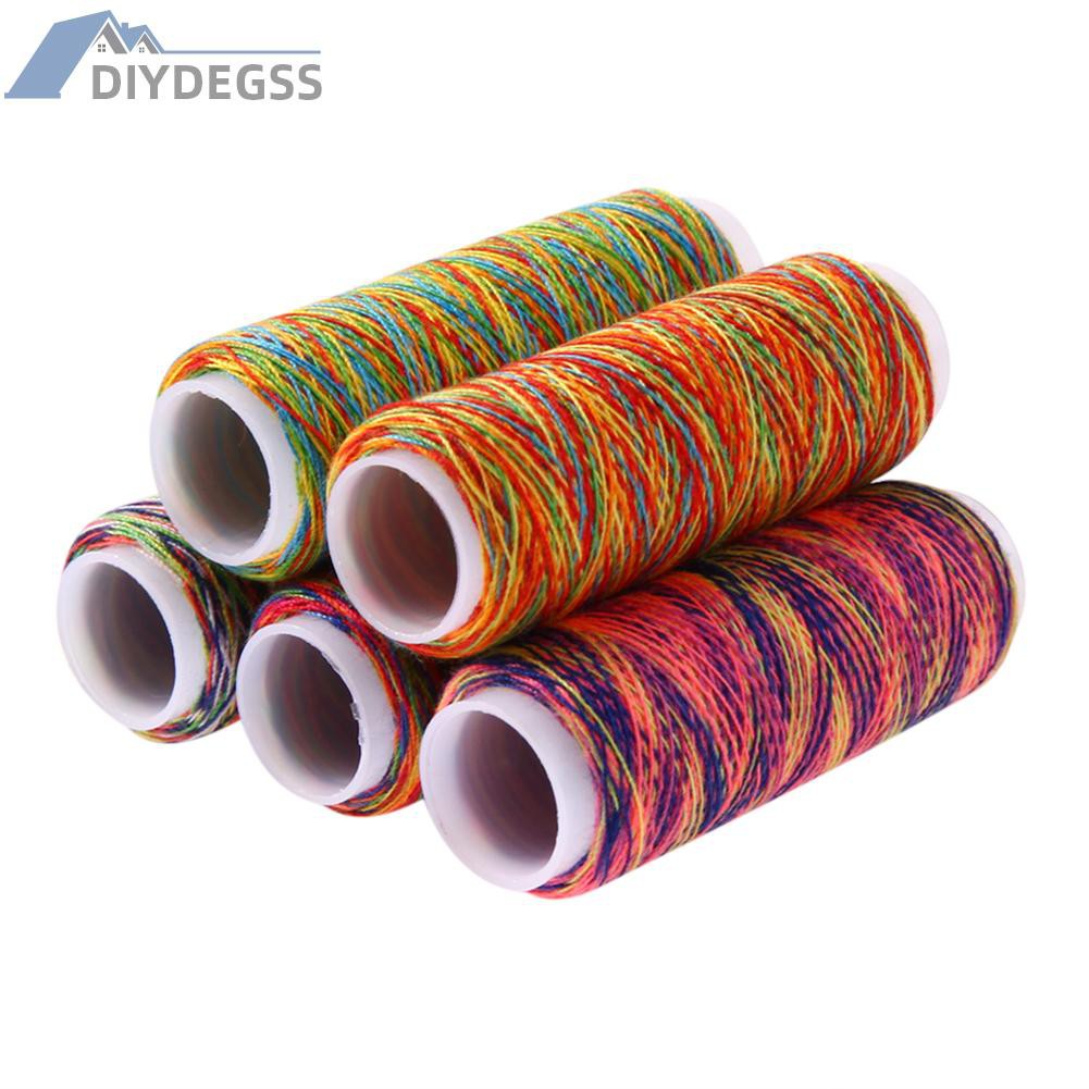 Set 5 Cuộn Chỉ 12.2 Màu Cầu Vồng