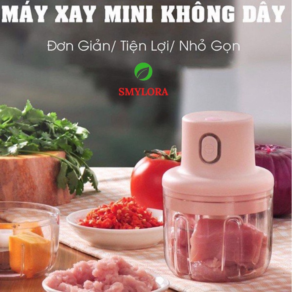 Máy Xay,Tỏi,Ớt,Mini Tự Động Đa Năng Sạc Pin Cao Cấp