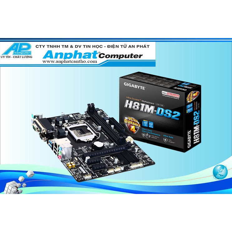 Mainboard GIGABYTE H81M-DS2 (V3.0) - Hàng chính hãng - Bảo hàng 36 tháng