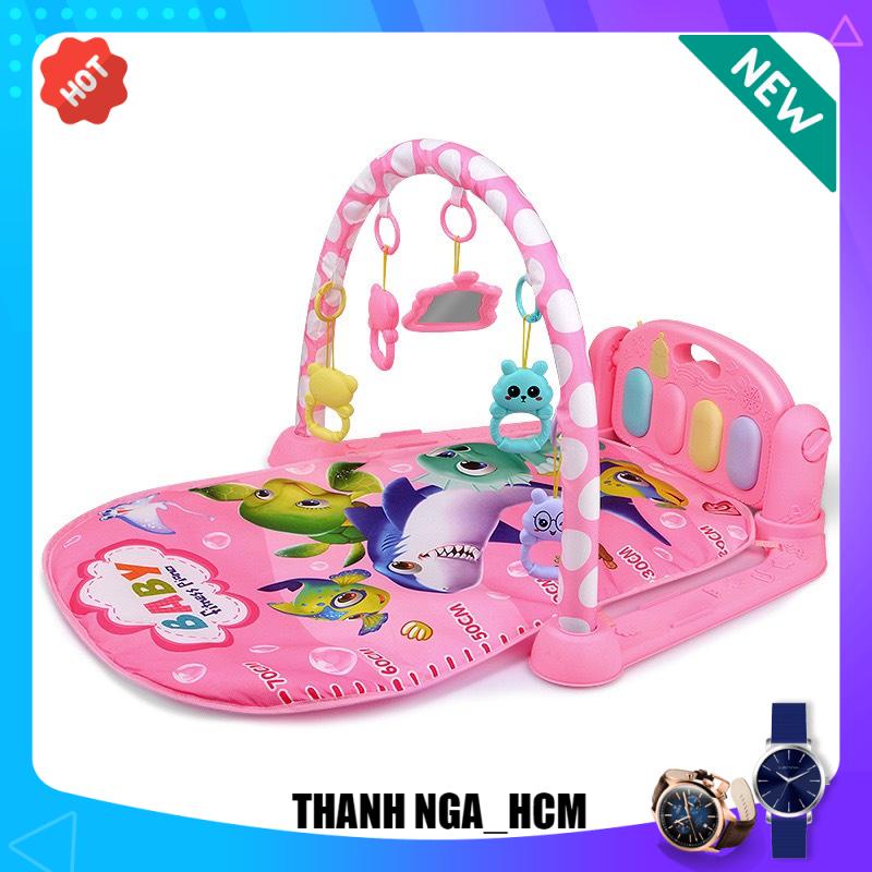 [ẢNH THẬT + VIDEO] Thảm đàn 9BABY Piano nằm chơi nhạc hình thú ngộ nghĩnh cho bé