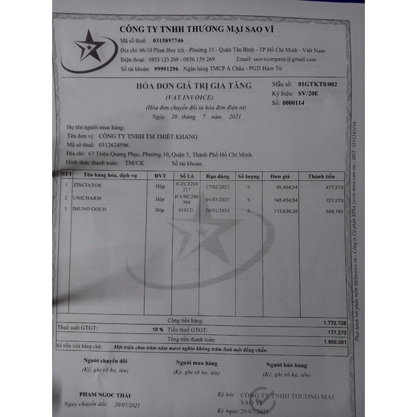 Siro cho bé Imuno gold