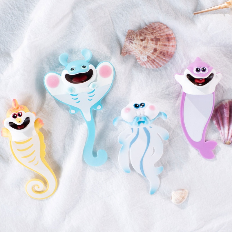 Blg Thẻ Đánh Dấu Sách Hình Động Vật Dưới Biển Vui Nhộn Dành Cho Học Sinh/Giáng Sinh