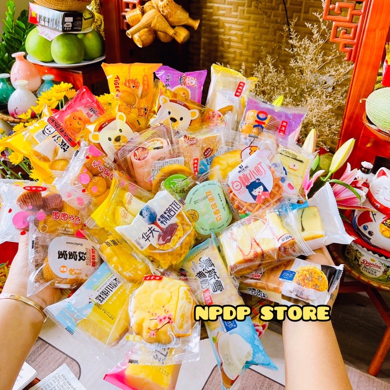 Bánh mix Đài Loan 1kg [Không trùng vị] Bánh loại 1 Xịn Ngon - Date mới nhất - Mix vị ngẫu nhiên như hình