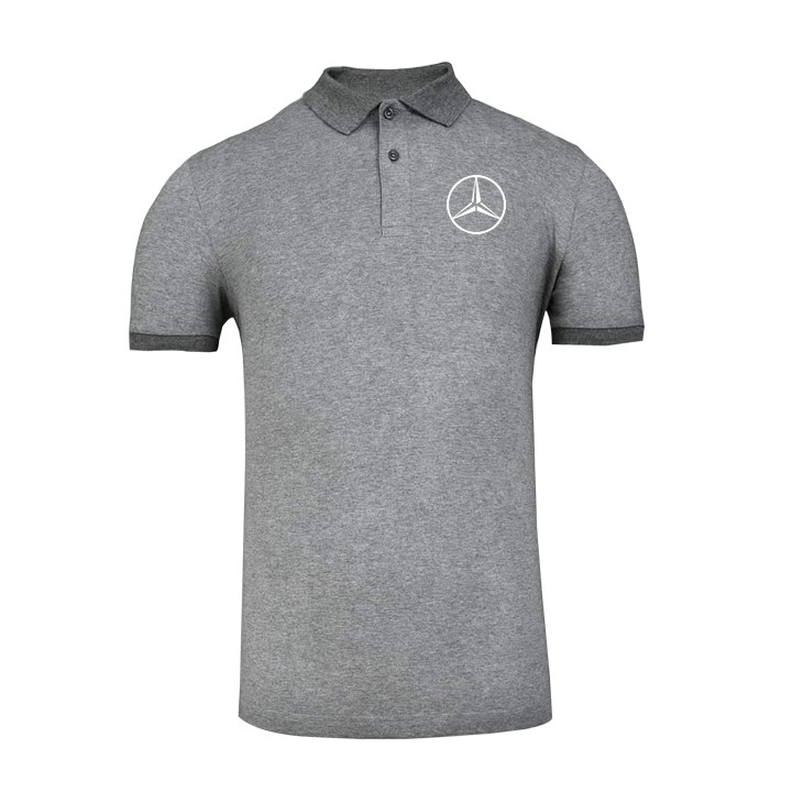 ÁO POLO NAM  CỔ BẺ VẢI  COTTON  LOGO MERCEDES CAO CẤP