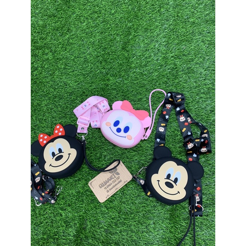 Túi Đeo Chéo Mickey Minnie Silicon Cho Mẹ Và Bé