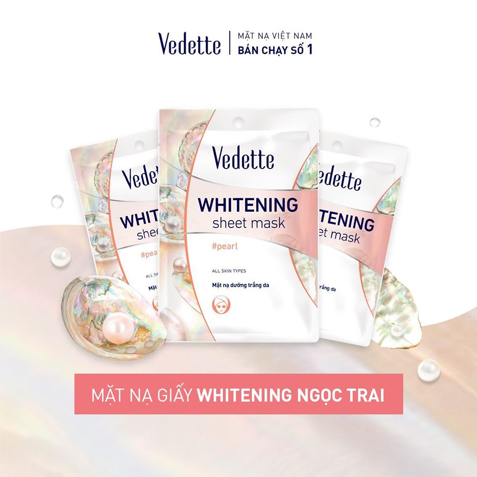 Mặt nạ giấy Vedette Ngọc Trai 22ml