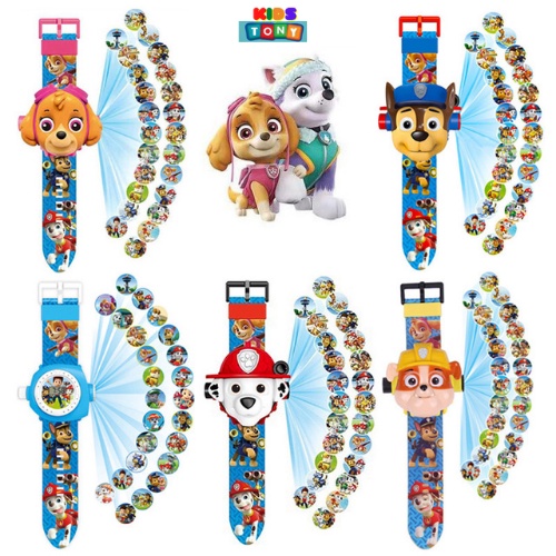 Đồng hồ chiếu hình 3d hoạt hình siêu nhân siêu ngầu, đồ chơi chiếu hình vui nhộn cho bé Tony kids