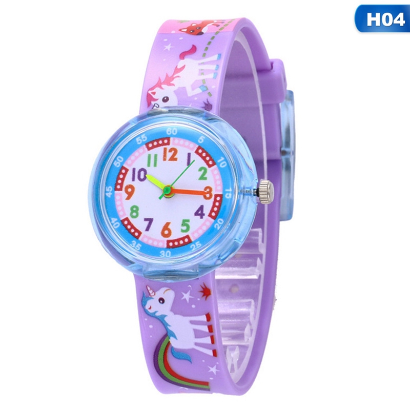 Đồng hồ mặt hình ngựa một sừng dễ thương cho bé gái | BigBuy360 - bigbuy360.vn