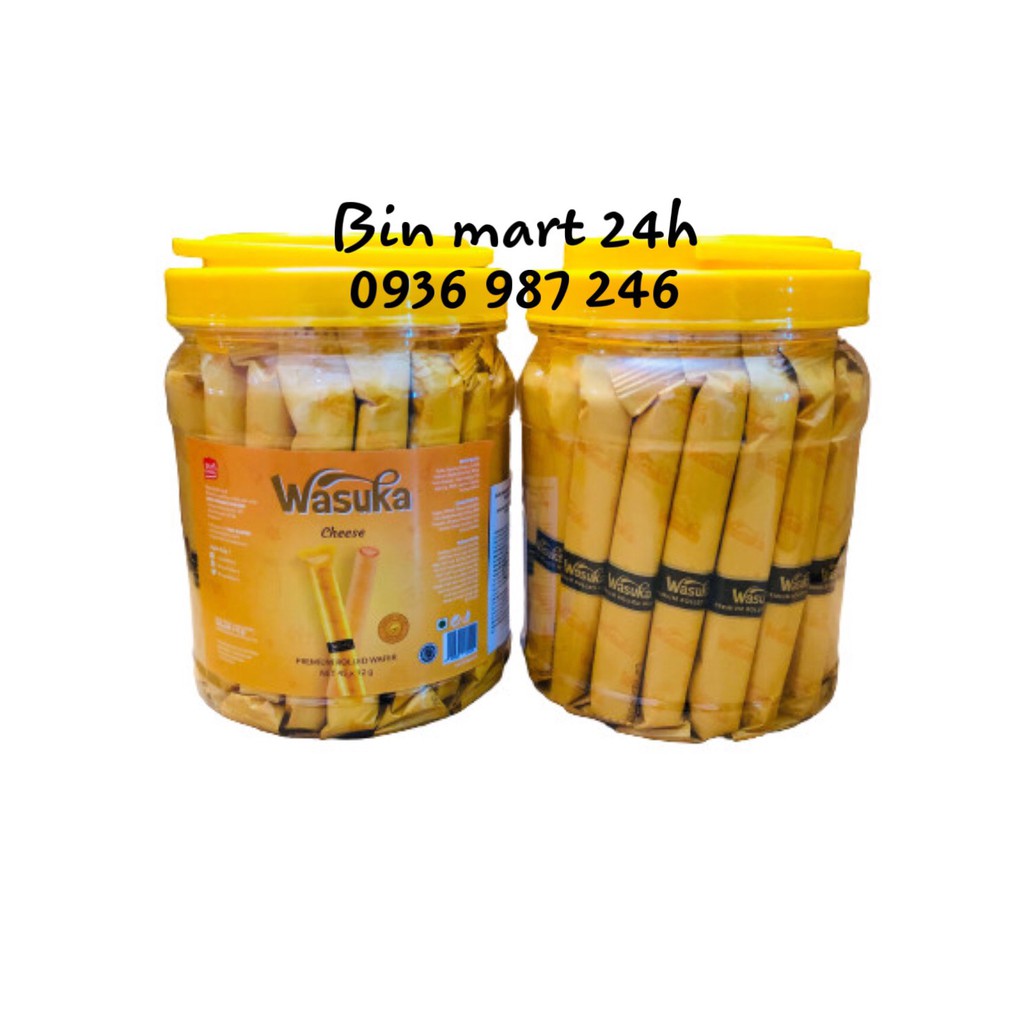 Bánh Ống Quế Wasuka Hương Phô Mai Hủ 45 cây Nhập Từ Indonesia