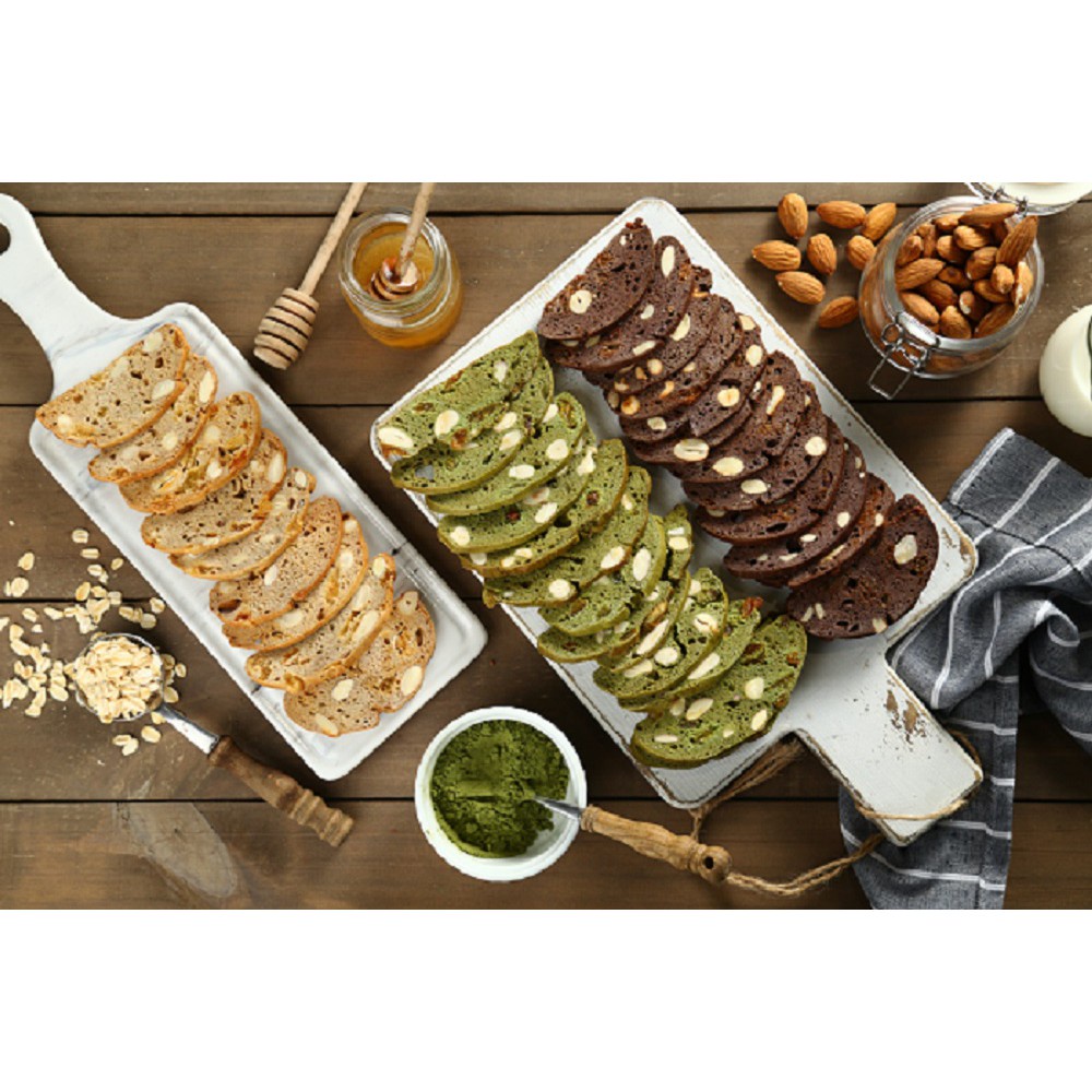 Bánh BISCOTTI 500gram nguyên cám mix  vị MinnaFood, bánh ăn kiêng giảm cân không đường dành cho người béo BCT03 | BigBuy360 - bigbuy360.vn