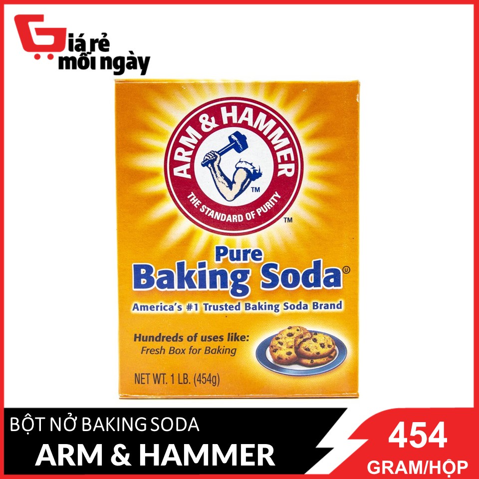 [Made in USA] Bột Nở Baking Soda Arm&amp;Hammer Pure Baking Soda 454g/hộp