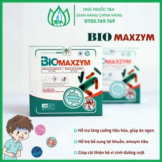 Men vi sinh bổ sung lợi khuẩn, tăng cường hệ vi sinh biomaxzym - hộp 10 vỉ x 10 viên