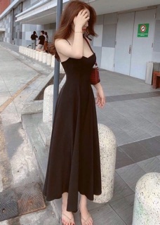 Đầm váy 2 dây maxi có mút ngực (kèm hình thật)