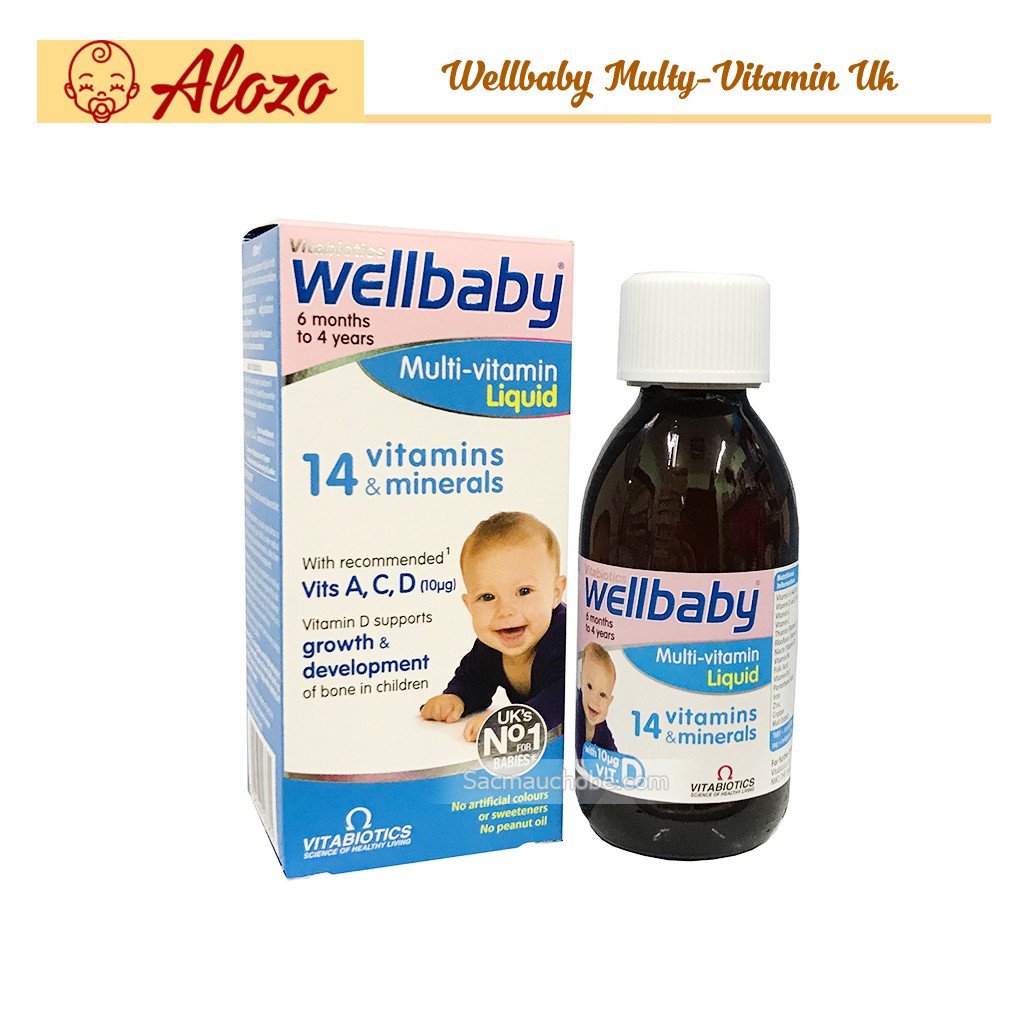 Vitamin Tổng Hợp Cho Bé Wellbaby Với 14 Vitamin & Khoáng Chất