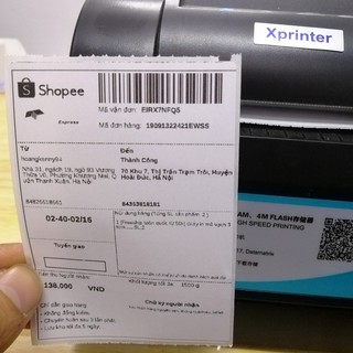 Tem nhiệt in đơn Shopee, in vận đơn TMĐT, in đơn, in phiếu giao hàng khổ 100x150mm (A6)