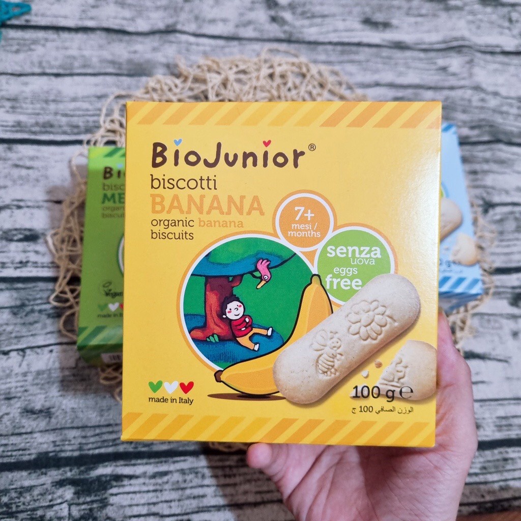 [Date 6/2022] Bánh ăn dặm hữu cơ cho bé Bio Junior Ý 100g