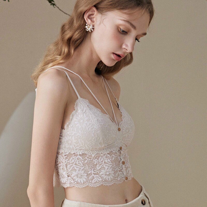 Áo Bralete Ren Nữ 2 Dây Cao Cấp Có Đệm Mút Dáng Crotop Thiết Kế Khuy Trước, Bra sexy siêu quyến rũ Hot Tôn Vòng 1 - 067 | BigBuy360 - bigbuy360.vn