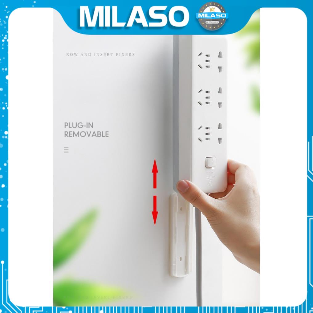 Miếng dán tường MILASO treo ổ điện, bộ phát wifi, hộp đựng giấy ăn, điều khiển đa năng tiện dụng HG-001182