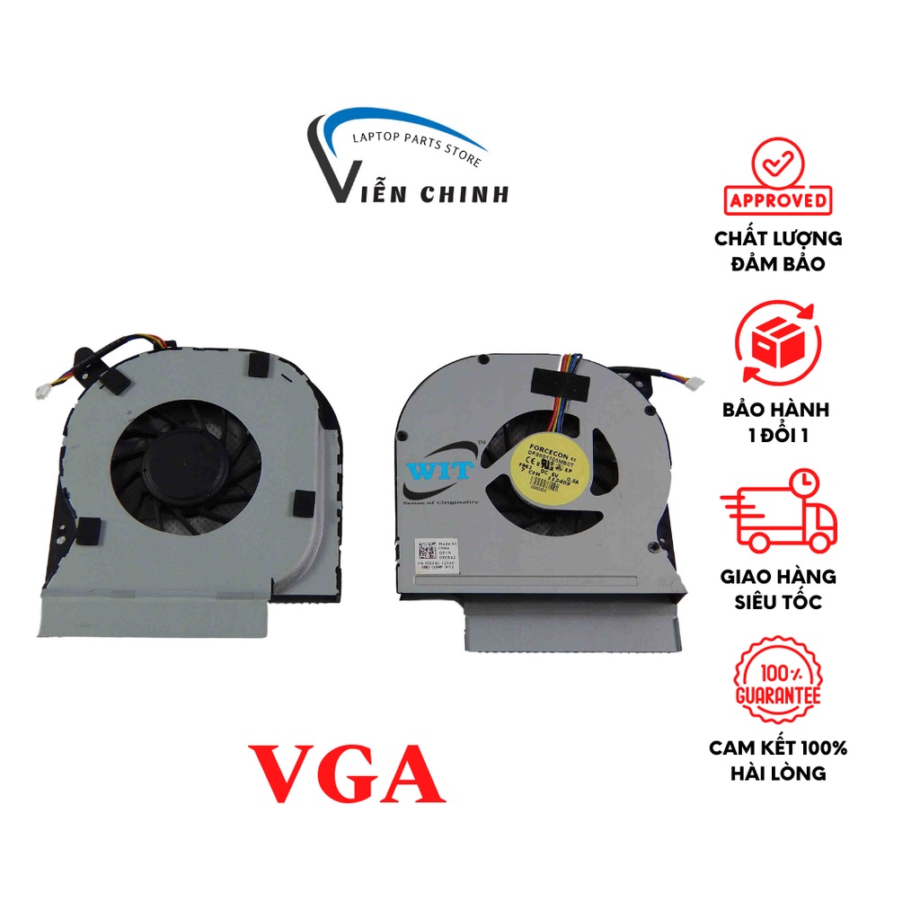Quạt laptop Dell Latitude E6400 E6410 E6500 E6510, Precision M2400 - Bảo hành 1 tháng lỗi 1 đổi 1