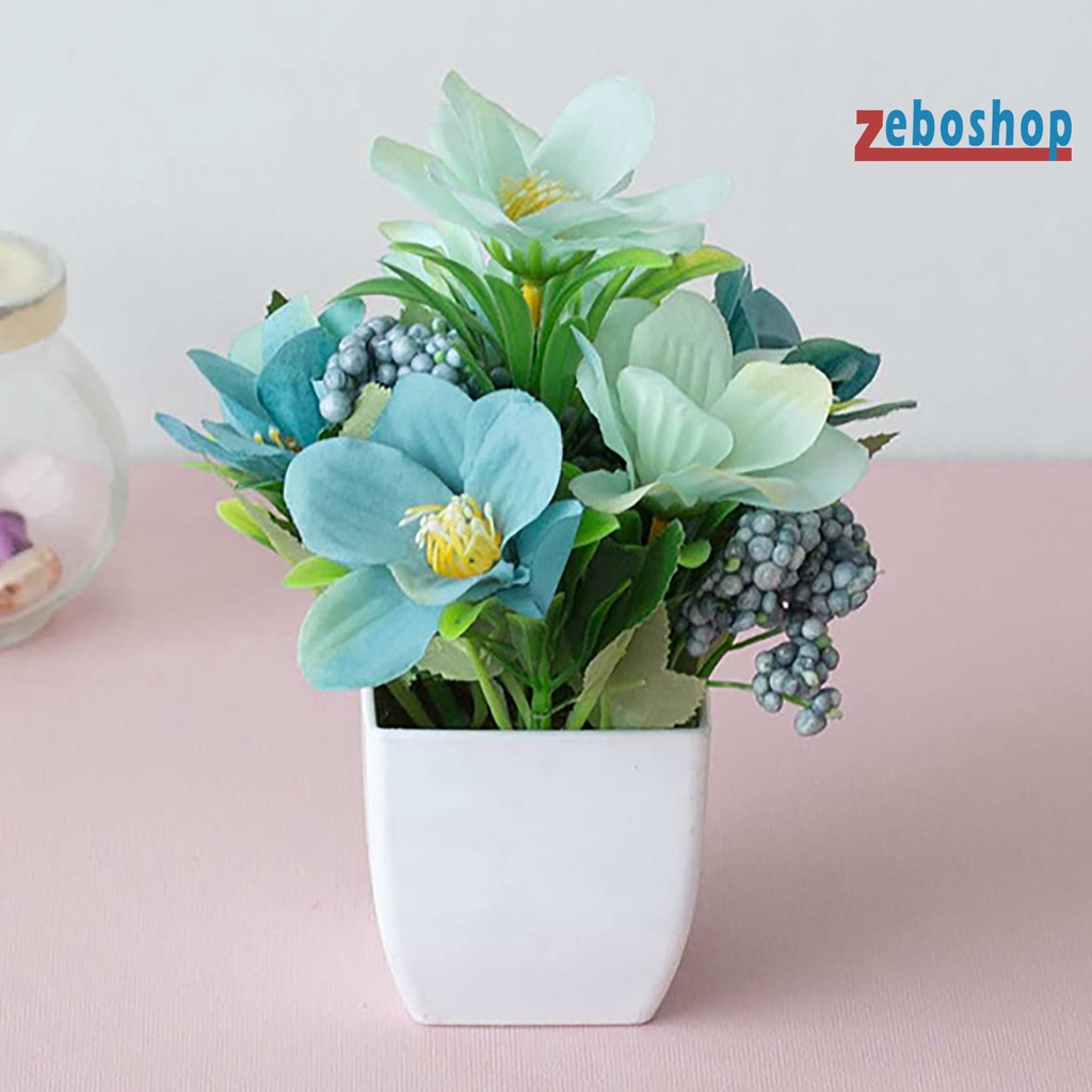 Chậu Hoa Hồng Nhân Tạo Bằng Nhựa Để Bàn Trang Trí Tiệc