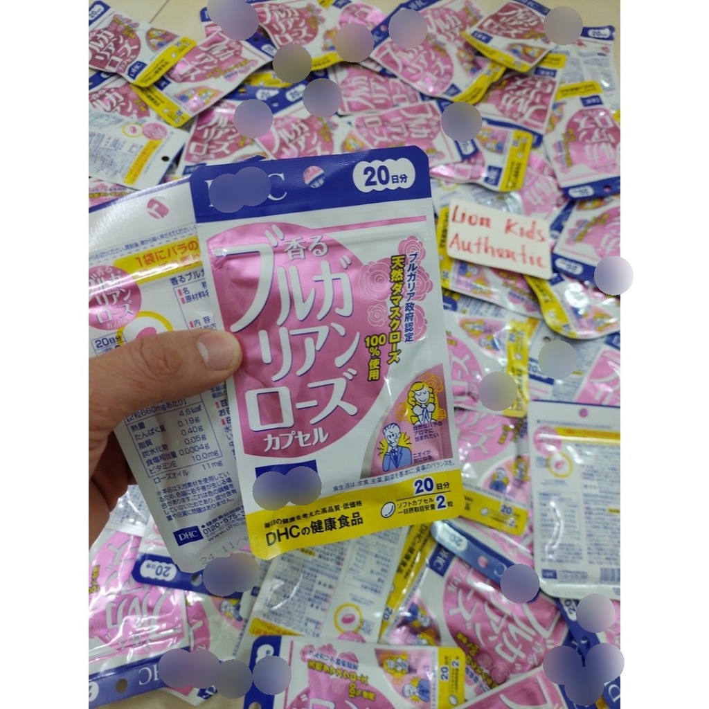 Viên uống thơm cơ thể D H C [40V DATE 11/2024] tinh dầu hoa hồng Bulgarian Rose, đẹp da, toả mùi hương