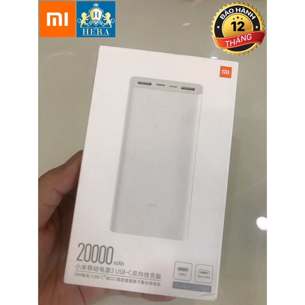 PIN SẠC DỰ PHÒNG XIAOMI PLM18ZM 20000mAh GEN 3 SẠC NHANH 18W HÀNG CHÍNH HÃNG BẢO HÀNH 12 THÁNG