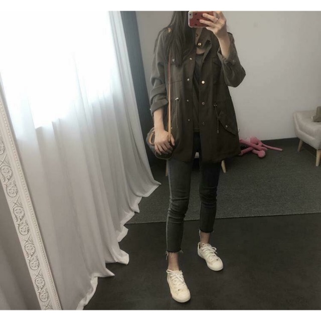 Áo jacket kaki
