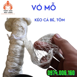 Vó đan bằng tay, vó mỗ kéo cá bé, tôm ô mắt 0.5 - 0.7. dài 2.7m - 3.2m