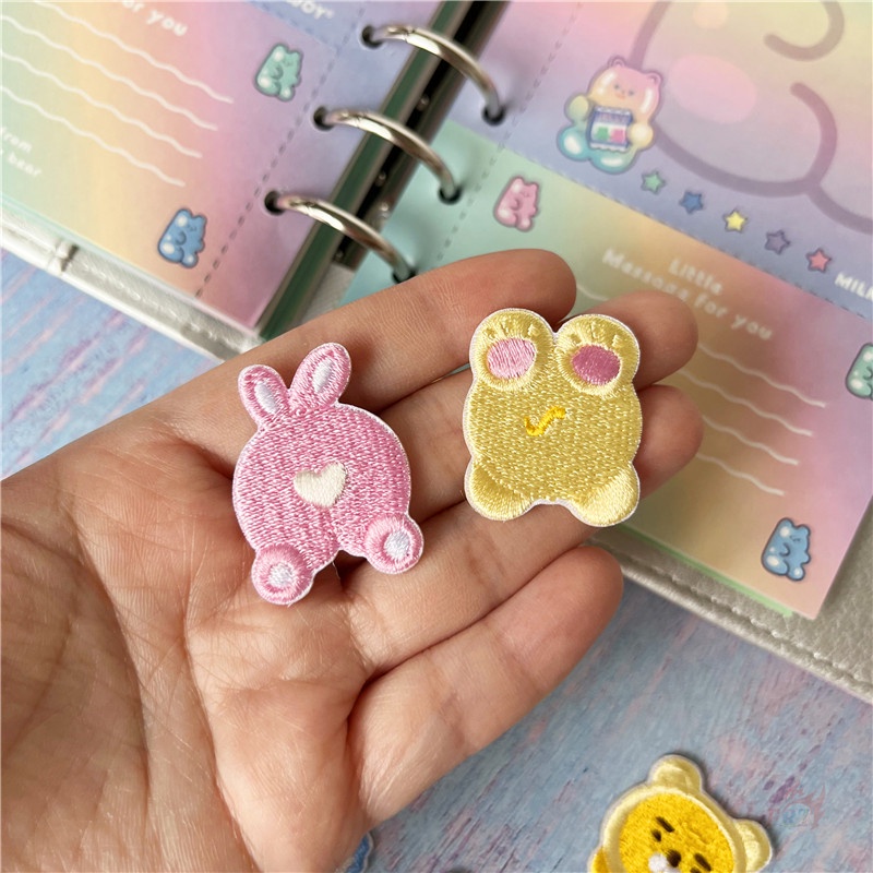 ✿ Miếng Dán Hình Thỏ/Cún/Mèo/Gấu Hoạt Hình Tự Dính ✿ 1 Sticker Ủi Thêu Hình Động Vật Dễ Thương