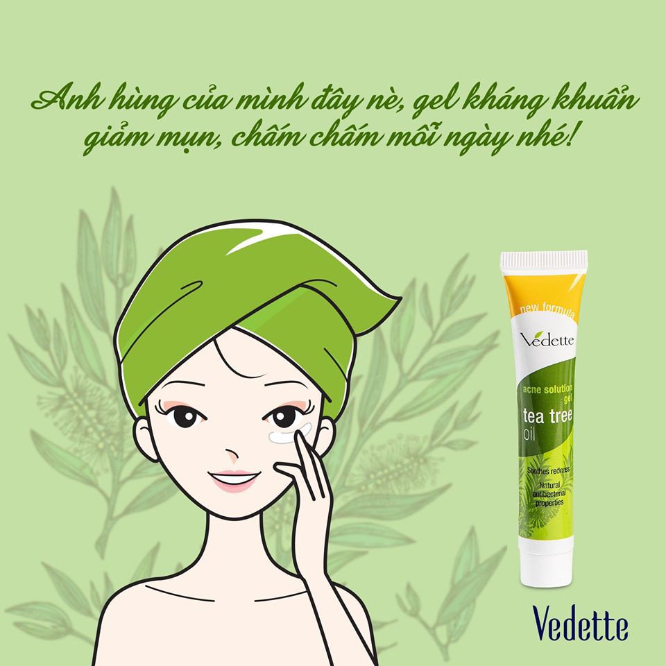 Gel dưỡng da, ngừa mụn kháng khuẩn giảm mụn (Acne Solutions)  - Chiết xuất Tea Tree Oil 18g