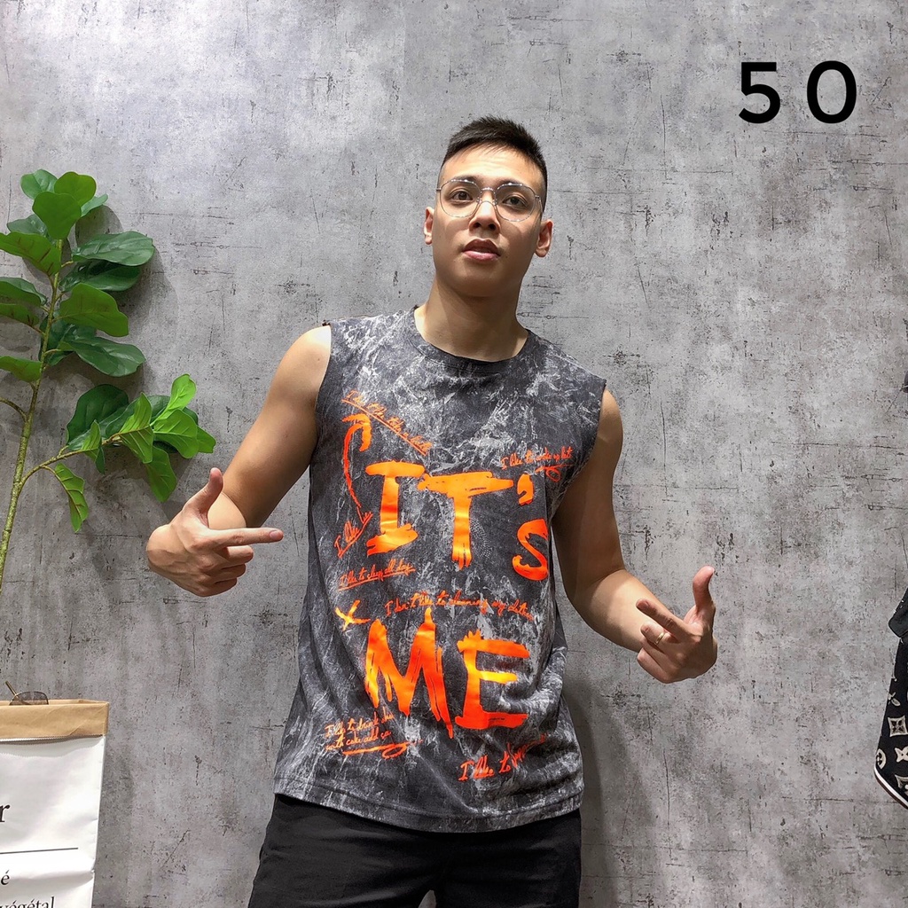 Áo sát nách gym bigsize tanktop ba lỗ thể thao cotton họa tiết đầu lâu SNTL 19