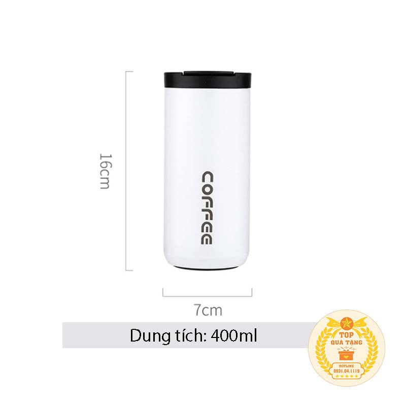 Cốc giữ nhiệt Coffee FREE KHẮC TÊN | Ly cafe giữ nhiệt 400ml 3 lớp inox 304 làm Quà tặng sinh nhật cho bạn gái bạn trai | BigBuy360 - bigbuy360.vn