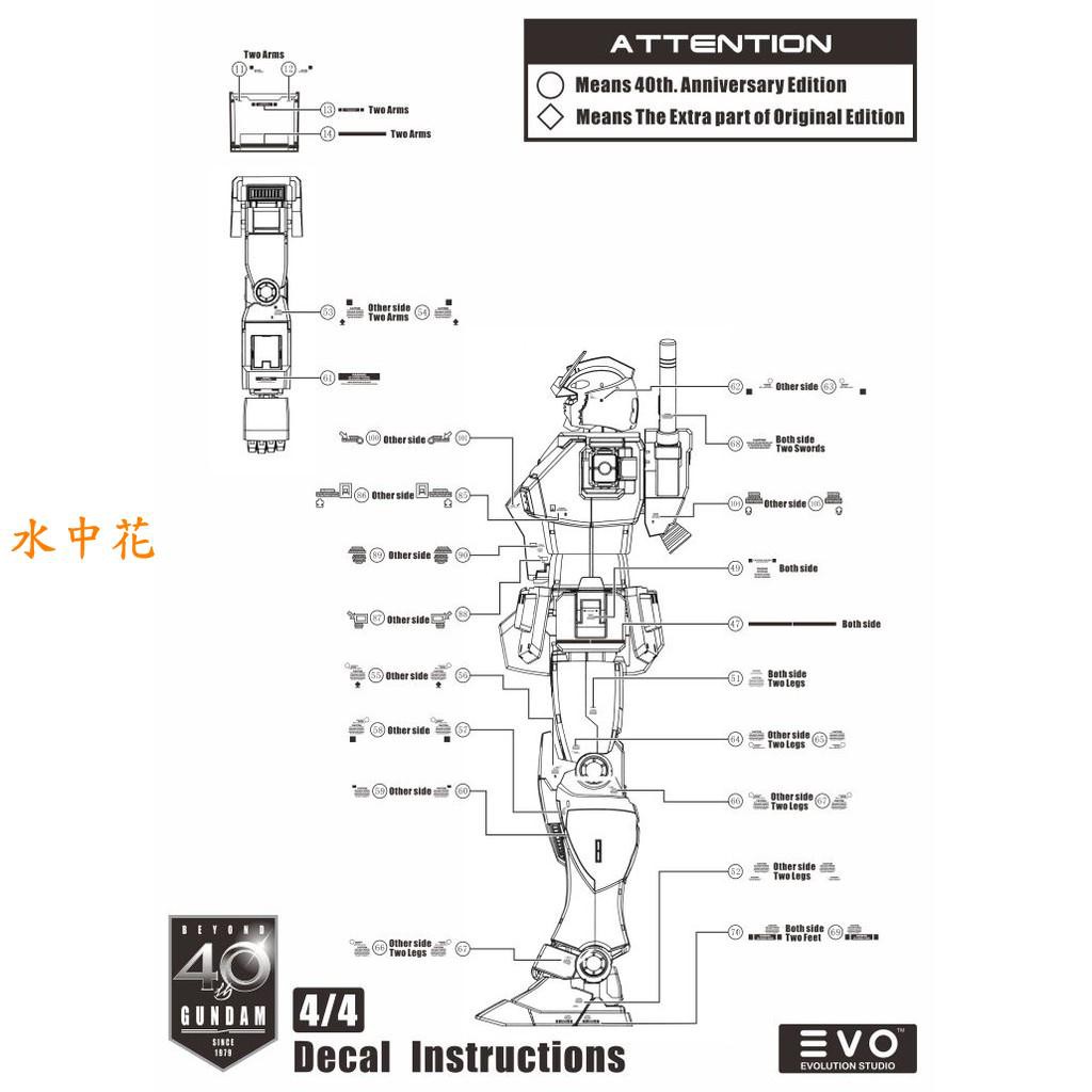 Decal Dán Trang Trí mg Glo Rx 78 Kiểu Dáng Độc Đáo Sáng Tạo