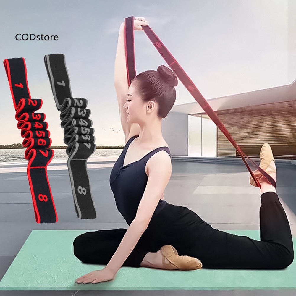 (hàng Mới Về) Dây Đai Co Giãn Hỗ Trợ Tập Yoga Tiện Dụng