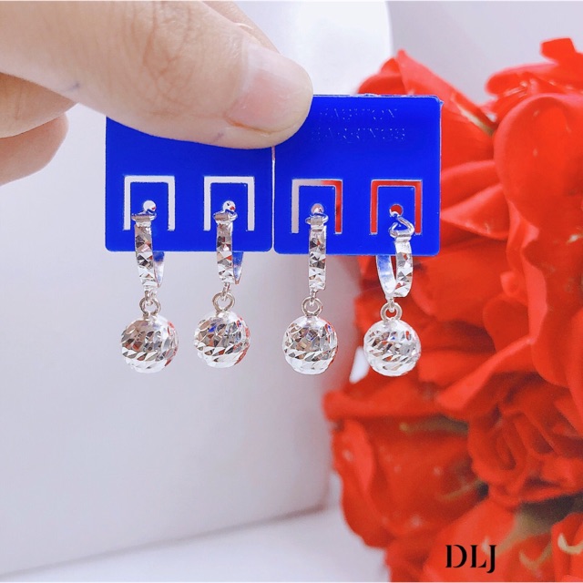 Bông tai bạc dạng phay mặt cầu cho Bé Yêu BT0317