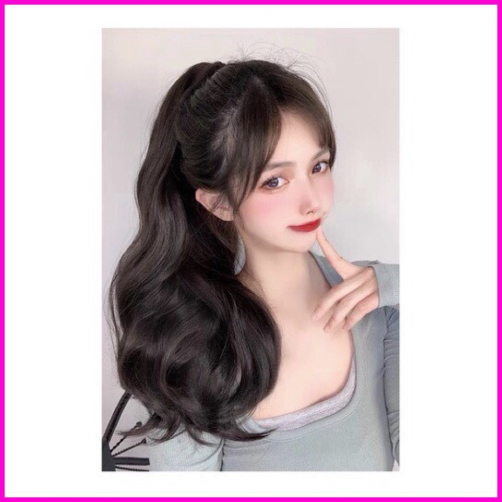 Tóc ngoạm xoăn đuôi dài cao cấp