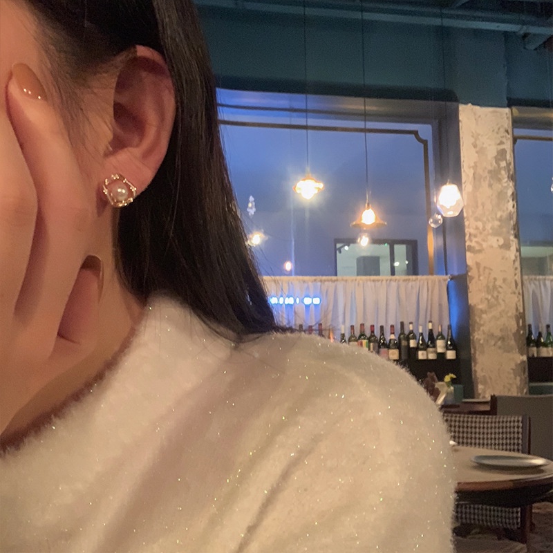 Khuyên tai MANYUE mạ vàng 14K đính ngọc trai nhân tạo kiểu mới