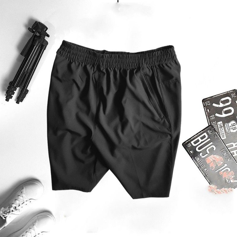 Quần đùi trơn thể thao nam, vải gió phom 45 - 75 kg
