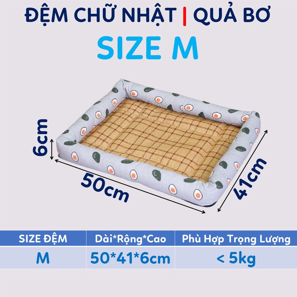 Nệm cho chó mèo ổ đệm mát mùa hè hình chữ nhật PetX