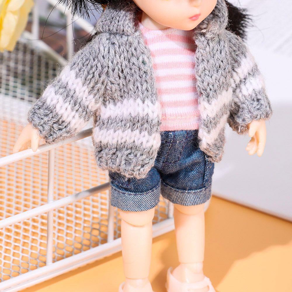 Áo Sweater Dệt Kim Thủ Công Mini Nhiều Màu Sắc Dễ Thương Cho Bé Gái