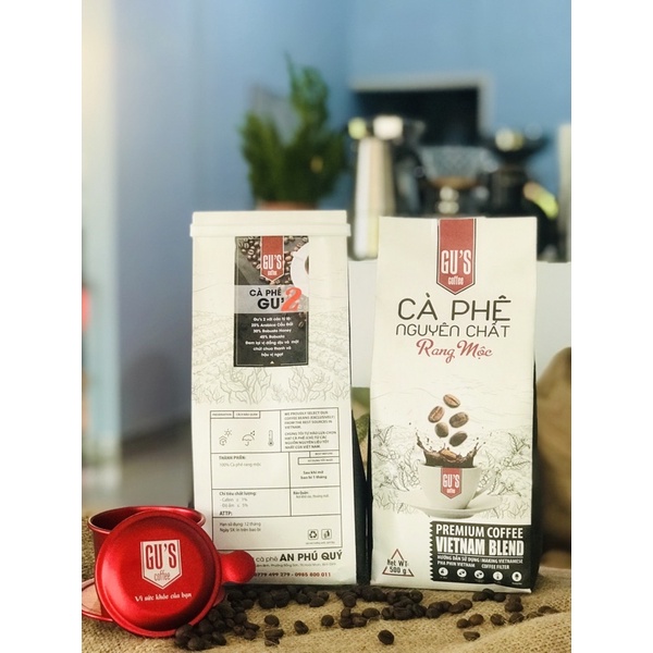 Cà phê nguyên chất Gu's 2 - Cafe rang mộc pha phin gói 500gr - Gucoffee